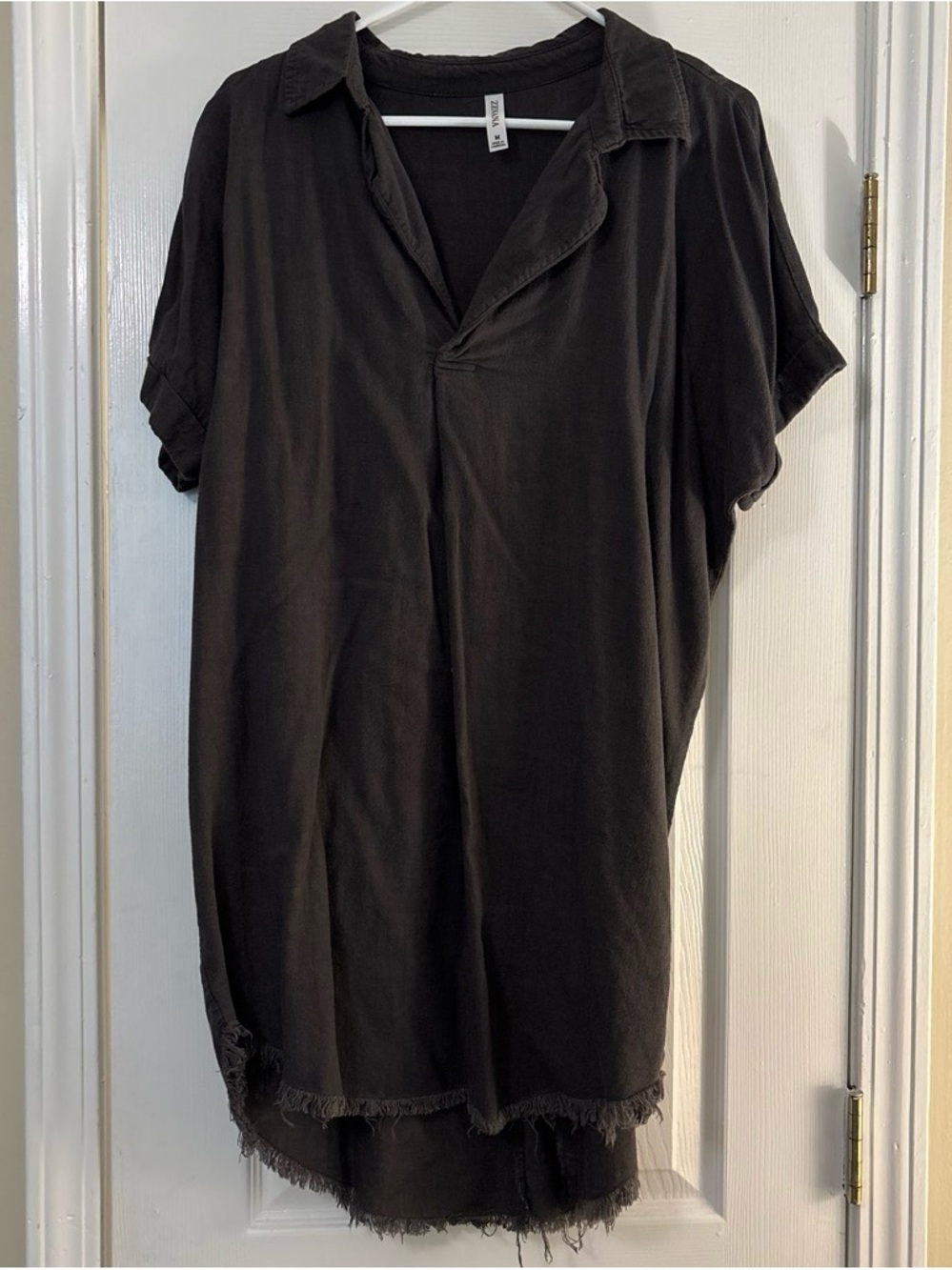 Zenana Outfitters Grey Short-Sleeve Dress